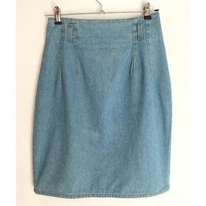 Vintage Hunt Club Light Wash Blue Denim Pencil Skirt [US 6]